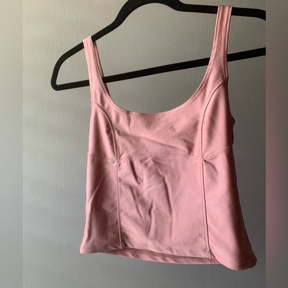 Fashion Nova Mauve Pink Sleeveless Structured Crop Top Size Small